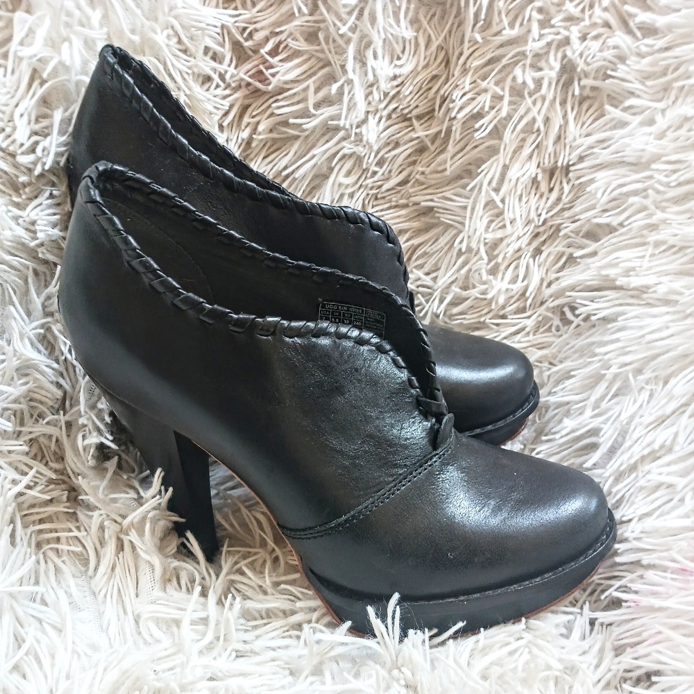 Ugg Jamison High Heal Platform Shoe Booties 1001318 Lined Boots Size 8